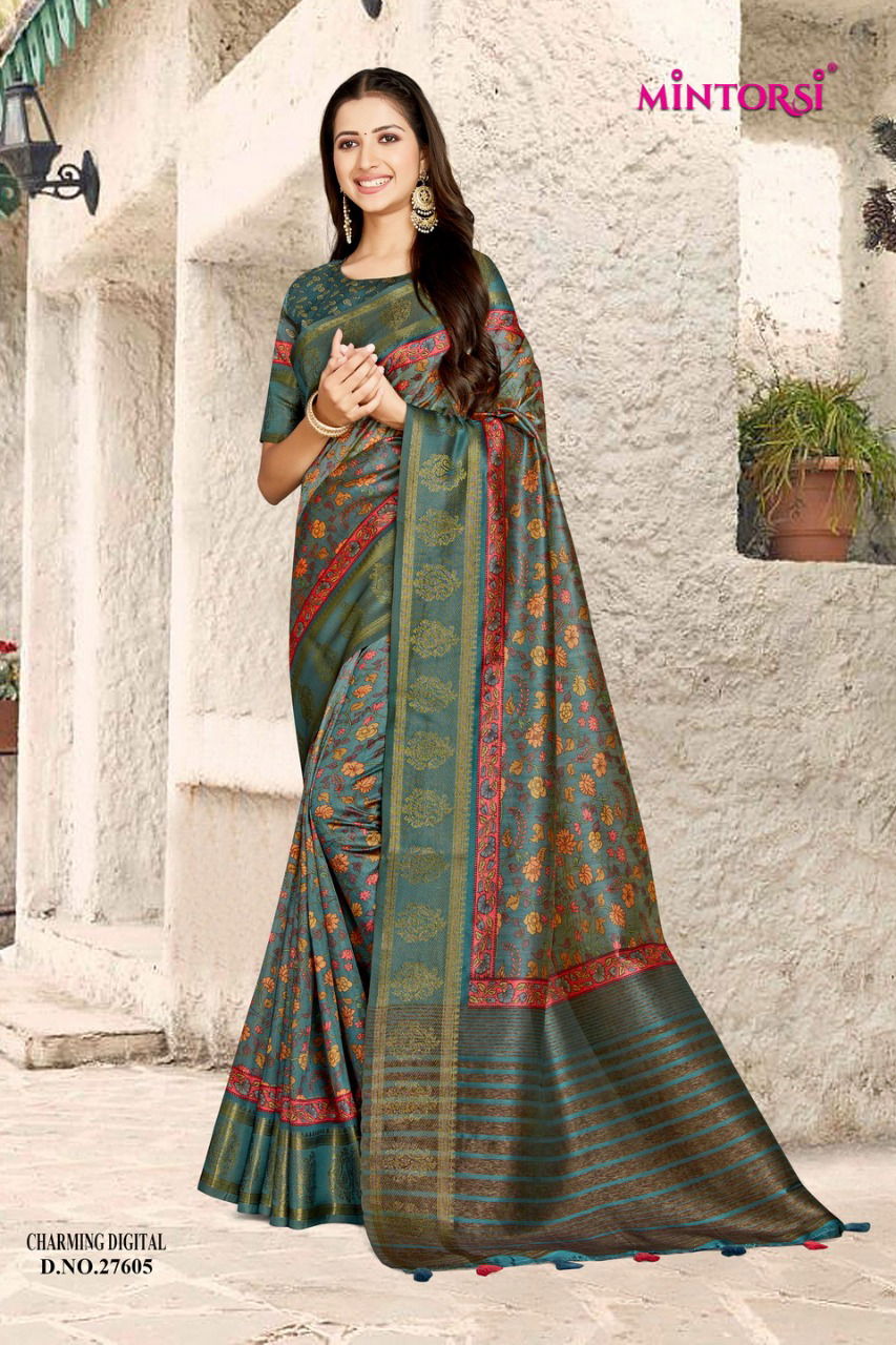 Charming By Mintorsi 27601-27608 Printed Sarees Catalog